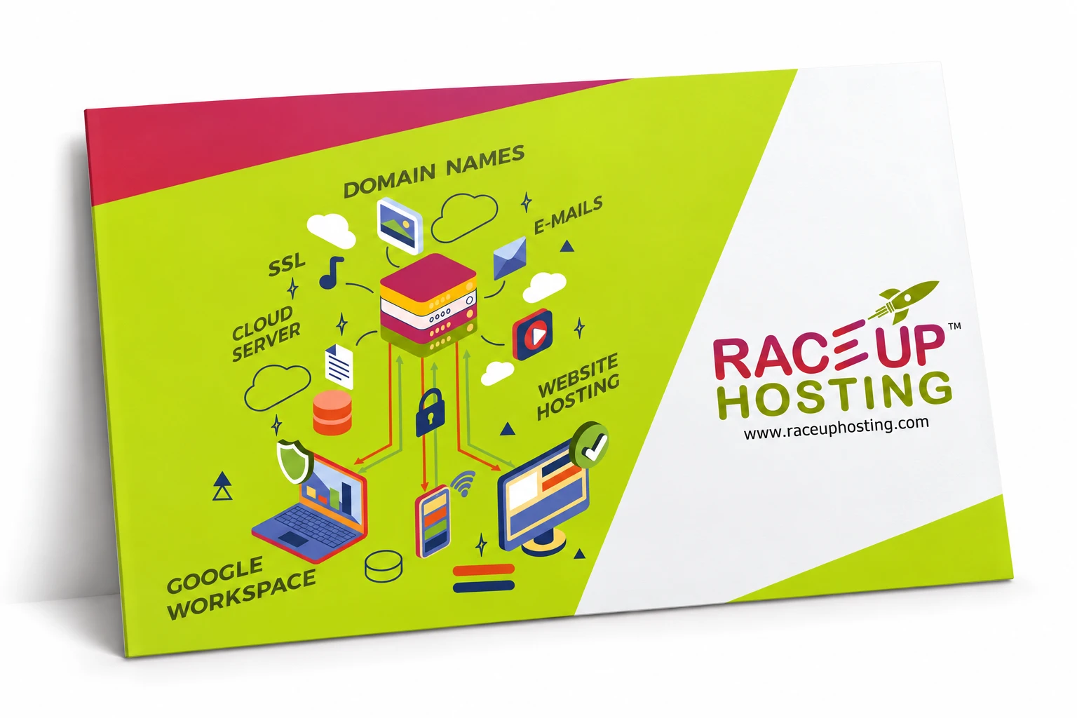 RaceUp Hosting services: domain names, website hosting, email and more